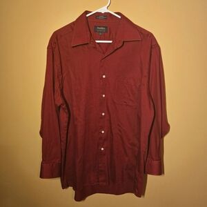 Peebles Sateen Button-Down Shirt PTP=23.5"